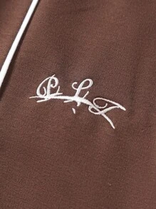 Manfinity Roghcode 男士连帽卫衣套装，青春街头风刺绣小字母