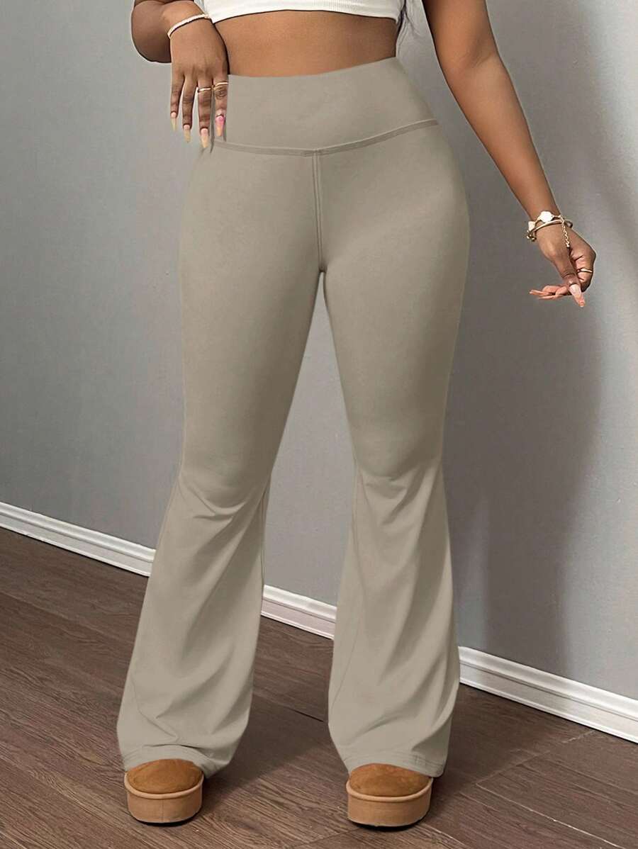 Slaydiva Quần tập yoga co giãn cạp cao cho nữ, quần bó thể dục giảm béo - Xám - Xem 1