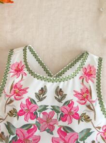 Travachic KIDS 年轻女孩可爱花卉图案无袖休闲夏装 - 彩色 - 查看 6