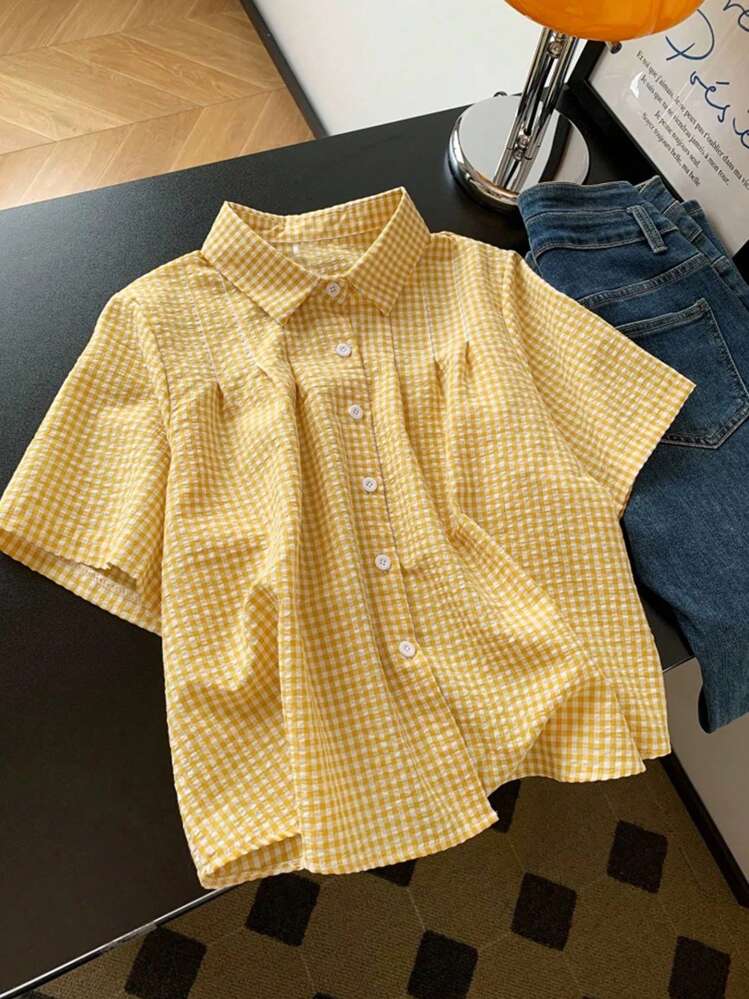 New Style Sweet Lapel Loose Fashion Women Blouse