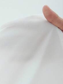 SHEIN Unity Áo sơ mi tay dài cài nút màu trắng đơn giản cỡ lớn dành cho nữ - trắng - Xem 6