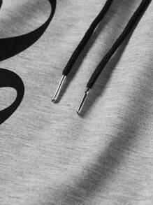 Manfinity EMRG Herren Lässig Buchstaben Muster Jogginghose, Junger Straßen-Stil Herren Graue Jogginghose Weite Graue Jogginghose mit Grafik-Aufdruck, Herren Buchstaben Muster Jogginghose