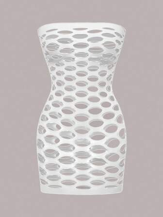 Kawaii Y2K Harajuku Stil sexy extra dehnbarer Hollebodysuit-Bodysuit