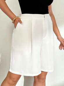 Auralis Pantalones cortos negros de talla grande para verano, pantalones, pantalones cortos, conjuntos de regreso a la escuela, atuendos de maestro