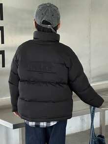 Dazy Kids 青少年男童冬季绗缝拉链外套 - 黑色 - 查看 8