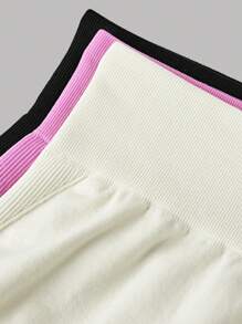 SHEIN Girlism 3pcs/Set Tween Girls' Casual Solid Color High Waist Sports Yoga Shorts, Suitable For Spring/Summer Girls Spandex Shorts Girls Yoga Shorts Shorts 3 Packs Girls Athletic Shorts - Multicolor - View 5