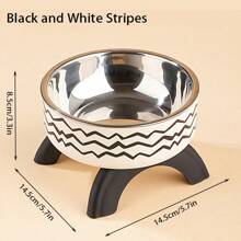 1pc Cute Pattern Raised Stainless Steel Pet Food Bowl, Anti-Spill, Anti-Slip, Suitable For Small Cats, Dogs And Small Pets To Drink And Eat - Multicolor - View 15
