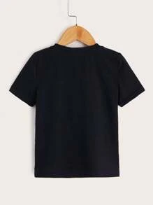 SHEIN Young Boy Simple Striped Pocket Print T-Shirt - Multicolor - View 6