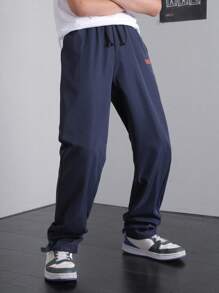 Pantalones casuales azules para niños preadolescentes, cómodos, de moda, versátiles, de tela suave, adecuados para uso diario, la escuela, salidas, actividades al aire libre, para todas las estaciones