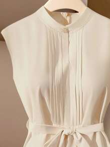 Franclia 法式优雅轻盈奢华白色连体裤，修身时尚，女士适用 - 白色 - 查看 5