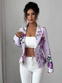 Elenzga Women's Printed Minimalist & Elegant Blazer Fall Cloth For Women