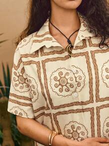 Swim Vcay Kimono de mujer con estampado floral suelto, manga corta, abierto por delante, para usar como cubierta casual en la playa o de vacaciones