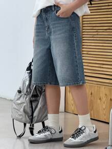 Dazy Kids Tween Girl' Denim Shorts, Fall,Back To School Clothes - Blue - View 6