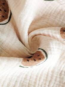 SHEIN Baby Boy Cute Watermelon Print Short Sleeve Top And Shorts Set, Casual Summer Outfit