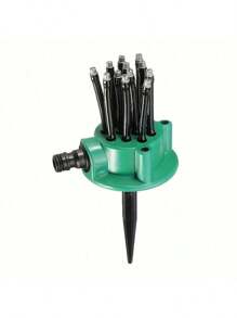 360 度自动多头花园洒水器，塑料草坪和花园浇水系统，无需电源，包含多个组件，园艺灌溉工具 - 彩色 - 查看 4