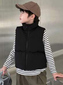 DAZY Gepolsterter Mantel für Tween Jungen für den Herbst, Weste für den Winter