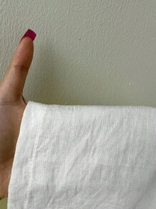 Optris 2 件套女士时尚亚麻深 V 领露背背心和低腰抽绳口袋阔腿宽松裤，休闲优雅性感夏季海滩度假装 - 白色 - 查看 9