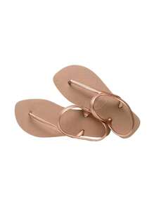 HAVAIANAS - 女士休闲舒适平底人字拖凉鞋 - 銅色 - 查看 3