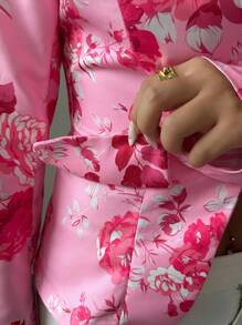 Elenzga Printed Simple And Generous Women Blazer Jacket Fall Cloth For Women - Multicolor - View 6