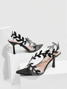 CUCCOO SZL 尖头系带高跟女式凉鞋