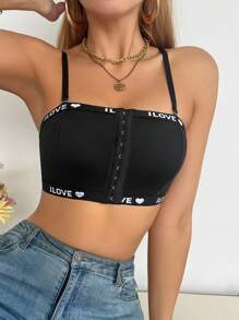 SHEIN 前开式性感文胸（无钢圈） - 黑色 - 查看 3