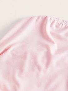 SHEIN MOOSTA Plus Size Solid Color Bandeau Dress, Simple & Sweet Princess Style