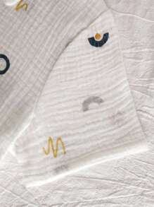 SHEIN Vintaside Kids 男童满身印花纹理短袖衬衫和短裤套装，夏季 - 彩色 - 查看 6