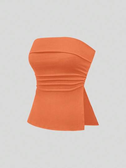 Grunge Punk Top a tubo corto da donna con stampa leopardata, orlo asimmetrico, stile Y2K