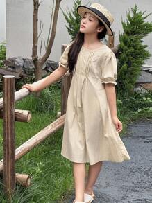 Dazy Kids 全新夏季轻便休闲连衣裙，适合青春期女孩