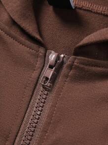 Manfinity Roghcode 男士连帽卫衣套装，青春街头风刺绣小字母