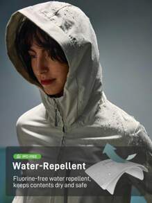 In My Nature 女士休闲百搭户外连帽风衣 - 黃色 - 查看 2