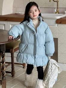 Dazy Kids Young Girl Girls' Padded Coat For Fall - Baby Blue - View 5