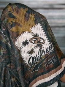 AXEPEAK 2件套男士短袖圆领宽松数码印花T恤套装 - 彩色 - 查看 5