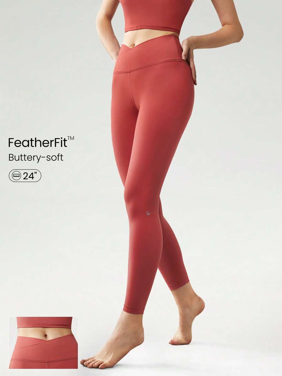 GLOWMODE 24英寸 Featherfit™ 交叉緊身褲 - 宇宙塵土紅 - 查看 1
