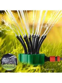 360 度自动多头花园洒水器，塑料草坪和花园浇水系统，无需电源，包含多个组件，园艺灌溉工具 - 彩色 - 查看 7