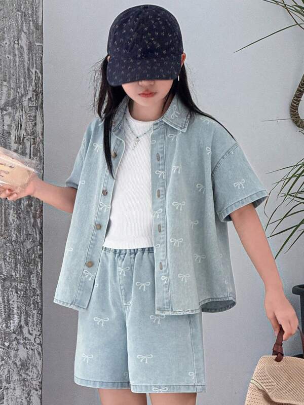 Dazy Kids Tween Girls Daily Casual Denim Outfit
