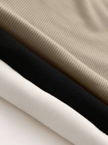 Neues lässiges Slim-Fit vielseitiges V-Ausschnitt sexy Kurzarm T-Shirt Set für Damen - Verschiedenfarbig - Übersicht 5