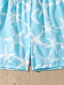 Young Boys 2025 New Swimwear Set - 3 Pcs: Swim Trunks, Swimsuit, Printed With Ocean Animals, Drawstring Waist, Woven Fabric, Casual & Cool, Perfect For Vacation, Summer Photo Shooting, Gift