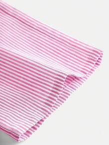 Pantalones anchos versátiles de cintura media, cómodos y minimalistas con decoración de botones para niñas preadolescentes