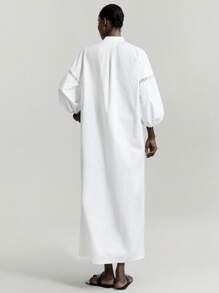 Ontre Vestido con mangas farol y encaje para dama, ideal para vacaciones, vacaciones en la isla, ciudad romántica