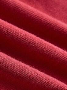 SHEIN ICON Set de 2 piezas Top Y2K halter con bloque de color y rayas con cordón lateral talla grande - Burdeos - Ver 7