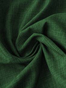 Linhara 大码女式优雅休闲牛仔连衣裙，假日度假 - 綠色 - 查看 3