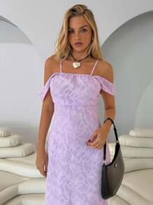 Roylia Rochie de damă Court Ball, cu decupaj și umeri goi, mulată, cu model coadă de pește