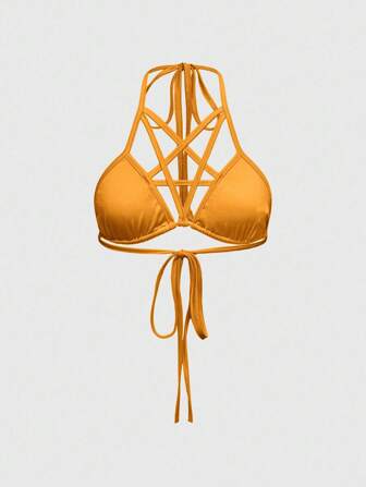 Goth Damen Spaghetti-Träger Camisole Weste mit Stern Muster und Schnürung hinten