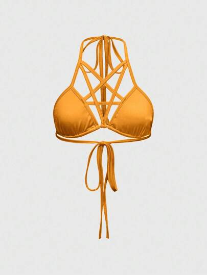 Goth Damen Spaghetti-Träger Camisole Weste mit Stern Muster und Schnürung hinten