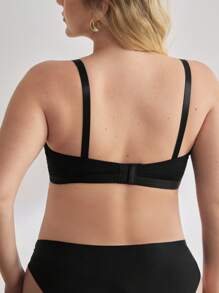 BloomMama 加大码孕妇哺乳文胸 - 荷叶边松紧带 + 前双开口