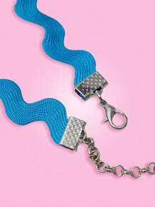 THE POWERPUFF GIRLS X SHEIN Collar colgante azul con diseño de burbujas, moda y lindo