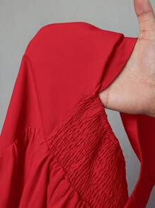 Slaydiva فستان أنيق قصير على شكل قلب بدون أكمام وظهر عاري قصة الأميرة من نوع A - وردي - الأحمر - مشاهدة 6