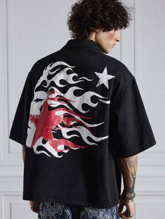 Street Life Men's Streetwear Rock Style Denim Shirt/Jacket