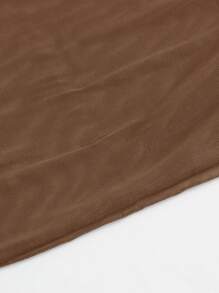 Swim Basics 纯色网眼罩裙，度假海滩 - 棕色 - 查看 5